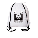 Aloha Backpack with Drawstring Closure: White